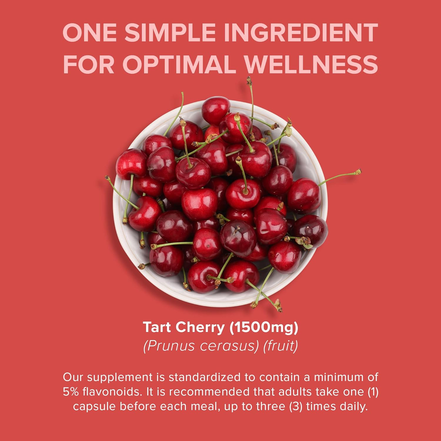 Tart Cherry Extract Capsules for Gout & Joint Support - 1500mg Supplement with Flavonoids - 90ct Cherry Juice Capsules