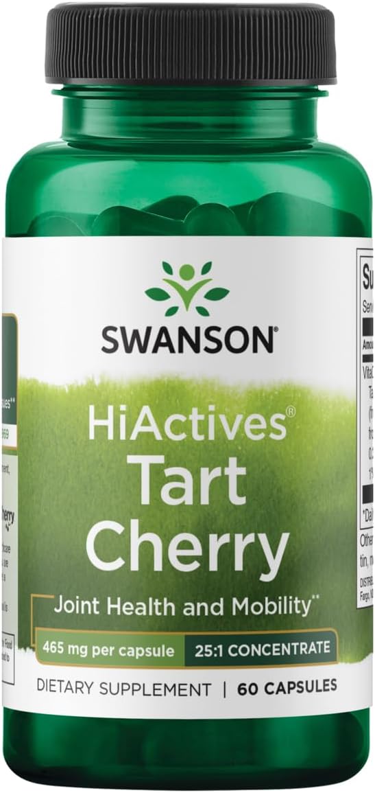 Tart Cherry Joint Health Supplement - Supports Mobility, Flexibility, Collagen & Connective Tissue - 60 Capsules, 465mg