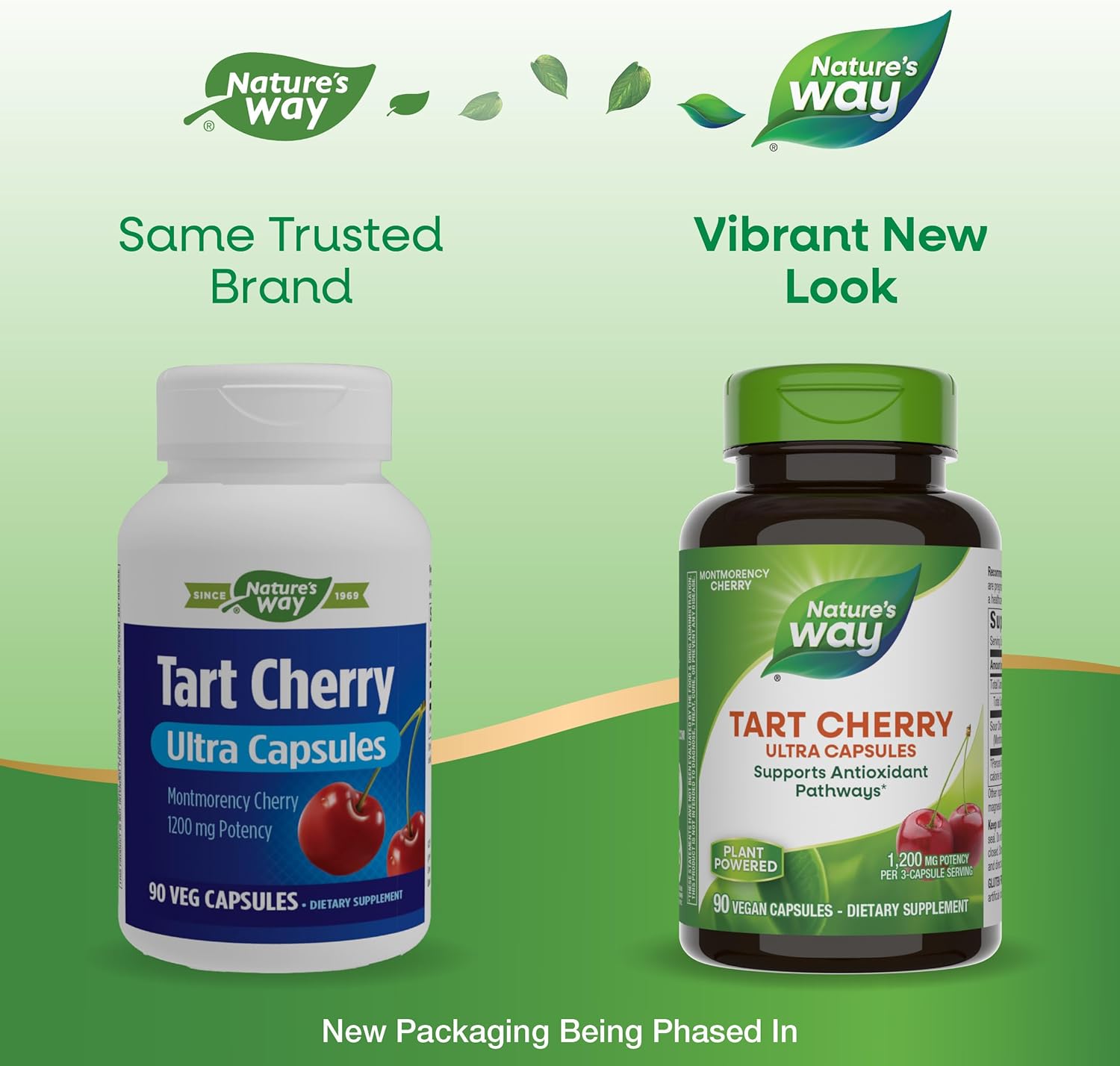 Tart Cherry Ultra Capsules with Montmorency Cherry, 1,200mg per Serving, 90 Vegan Capsules for Antioxidant Support