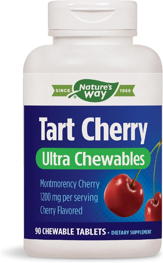 Tart Cherry Ultra Chewables - 1,200mg Antioxidant Support - Cherry Flavored, Vegan, 90 Count