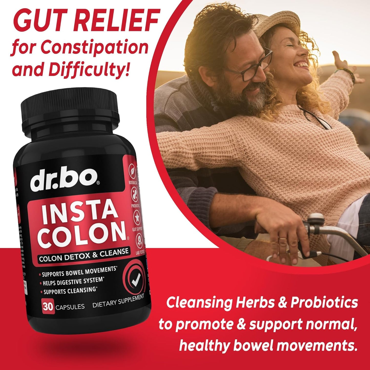 Tasty Prebiotic Fiber Gummies for Colon Cleanse & Gut Health - Dr. BO Fiber Supplement for Digestive Support