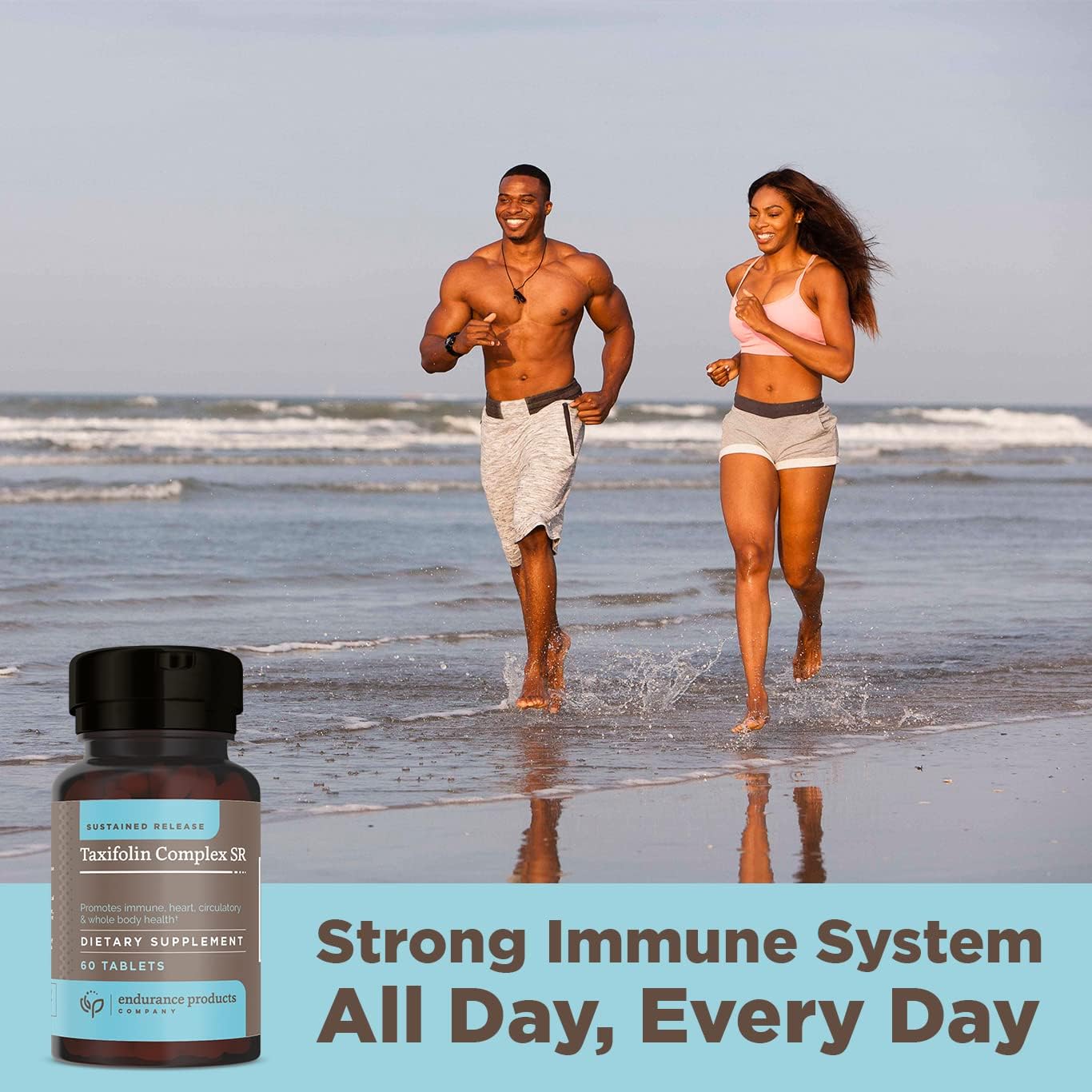 Taxifolin Endurance Supplement with Vitamin C, Zinc, and DihydroQuercetin for Immune and Heart Health - 60 Count, Sustained Release Formula