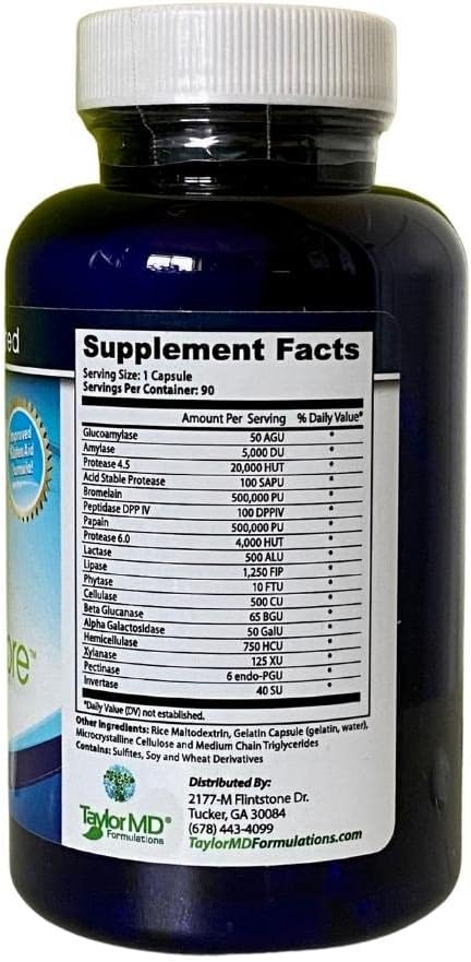Taylor MD Enzyme Restore: Digestive Enzyme Supplement for Gut Health & Digestion Support