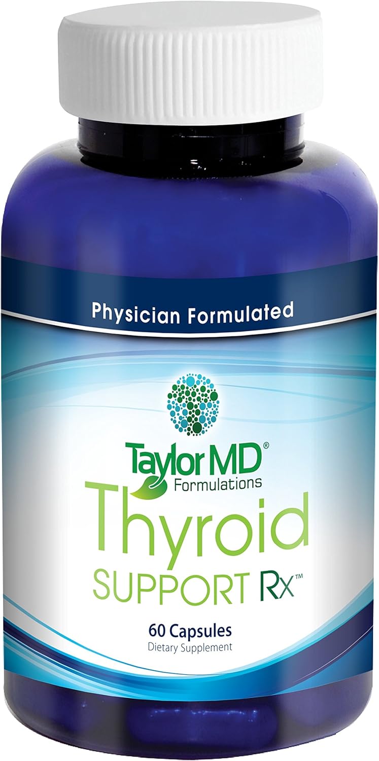 Taylor MD Formulations Thyroid Support Supplement - Powerful Blend of Iodine, Tyrosine, Schisandra, Coleus Forskohlii, Ashwagandha - Promotes Healthy Thyroid Metabolism - Physician Formulated & Clinically Proven - Guaranteed Results.