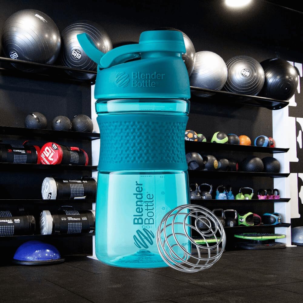 Teal 20-Ounce BlenderBottle SportMixer Shaker Bottle Ideal for Protein Shakes and Pre Workout