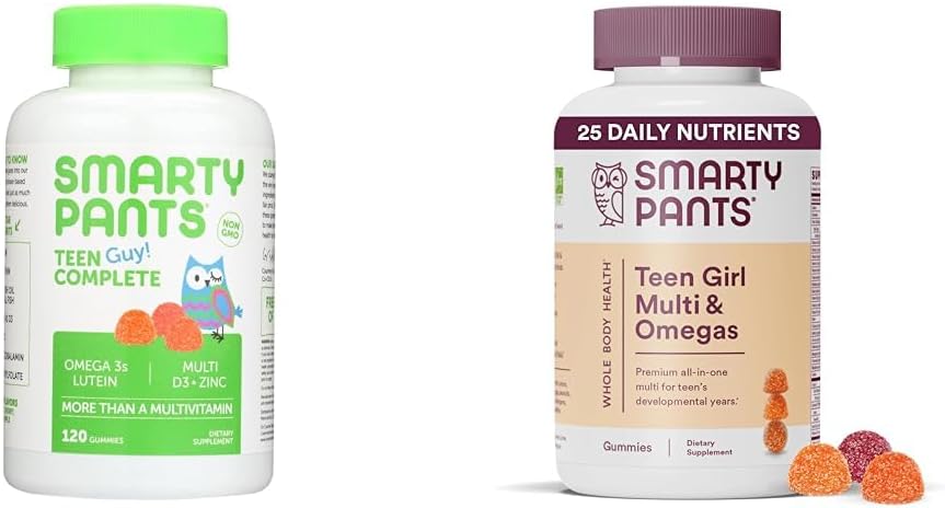 Teen Multivitamin Gummies with Omega 3 Fish Oil (EPA/DHA) for Boys and Girls