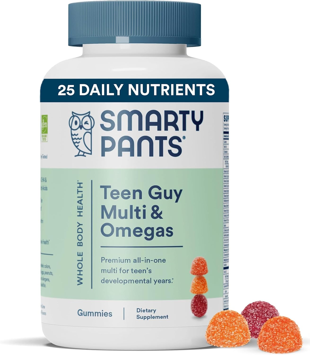 Teen Multivitamin Gummies with Omega 3 Fish Oil (EPA/DHA) for Boys and Girls