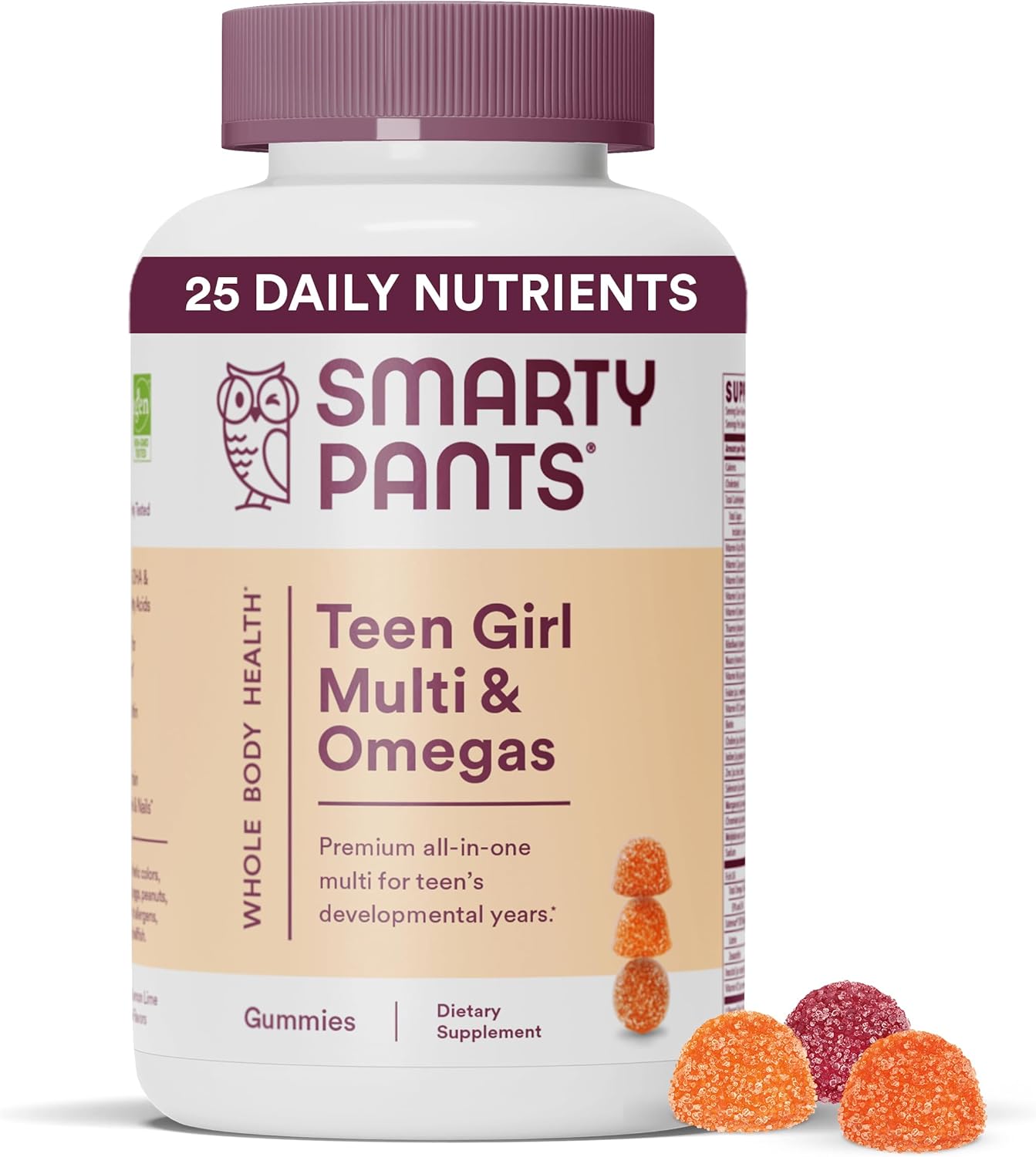 Teen Multivitamin Gummies with Omega 3 Fish Oil (EPA/DHA) for Boys and Girls