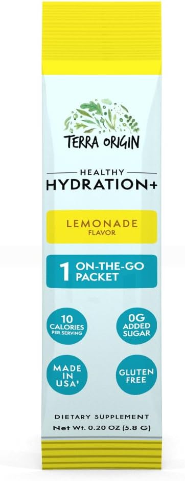 TERRA ORIGIN Electrolyte Powder with B-Vitamins for Hydration, Energy, and Recovery - Lemonade Flavor, 30 Servings - BoostGo Australia