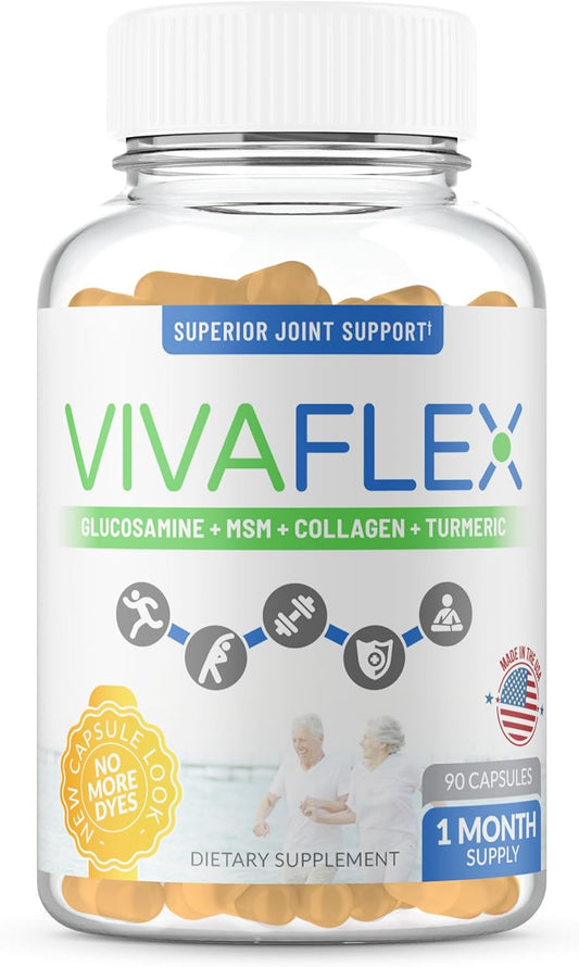 TerraForm Nutrition VivaFlex Joint Support Supplement with 9 Premium Ingredients - 30 Day Supply