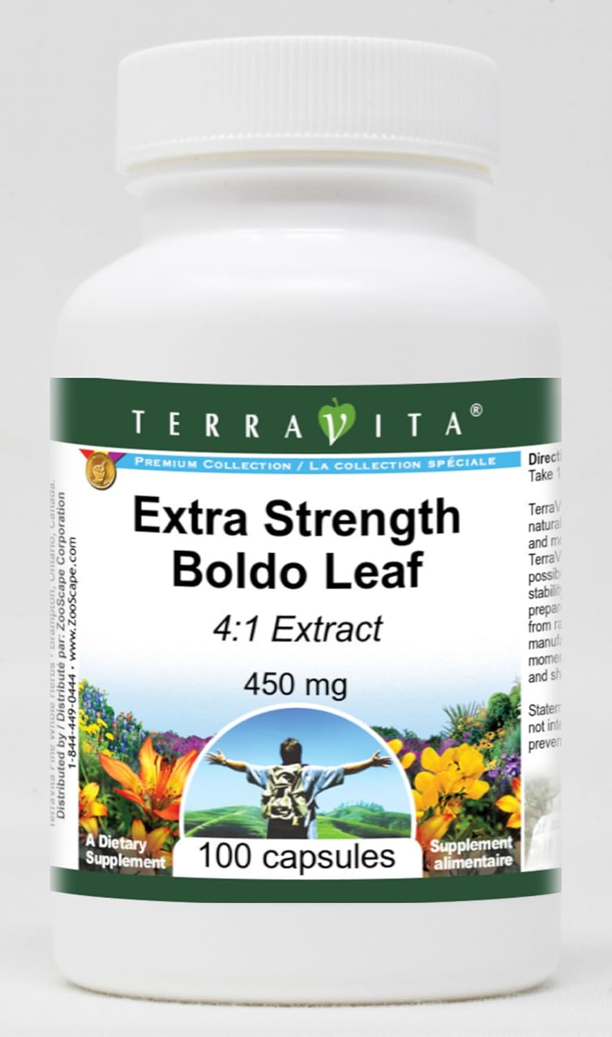 Terravita Boldo Leaf Extract Capsules - 450mg (100 Count, ZIN: 511248)