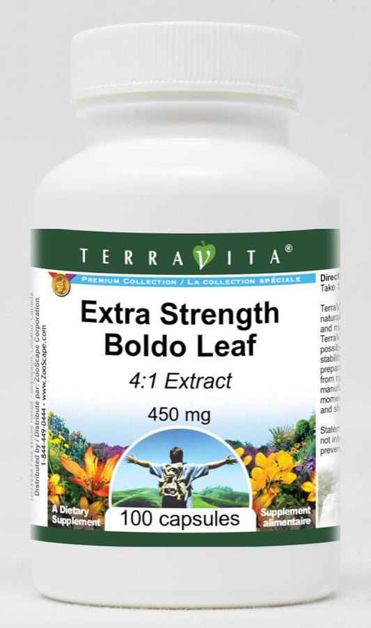 Terravita Boldo Leaf Extract Capsules - 450mg (100 Count, ZIN: 511248)
