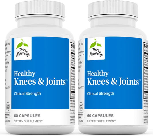 Terry Naturally Healthy Knees & Joints Capsules - 2 Pack, 1,560 mg Curcumin & Boswellia Complex - Supports Flexibility, Mobility, Strength - Gluten Free - 40 Servings
