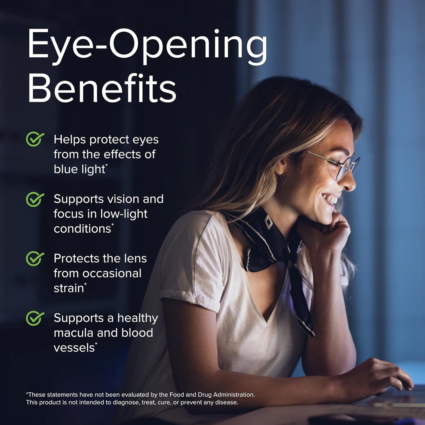 Terry Naturally Healthy Night Vision Capsules - Antioxidant Supplement for Eye Health, Macula Support with Zinc & Vitamin A