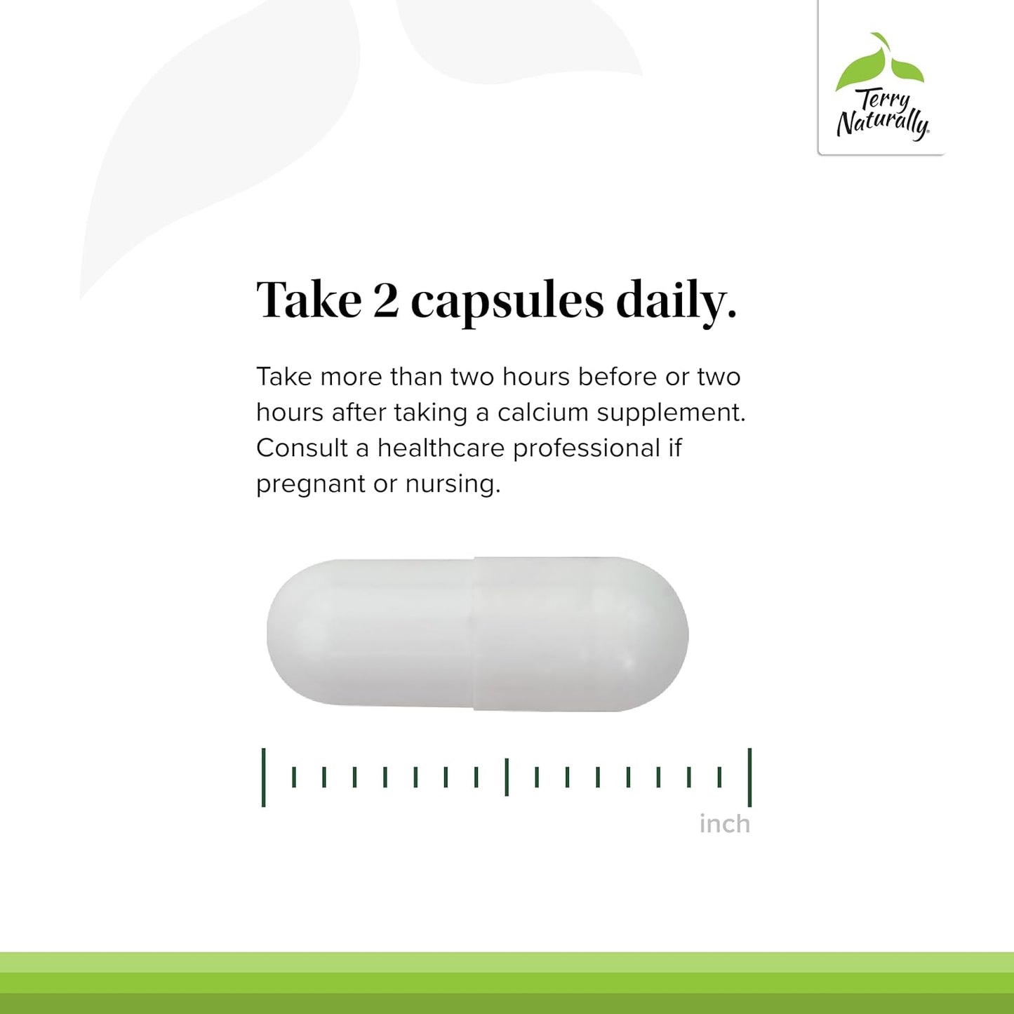 Terry Naturally Strontium Capsules - Promotes Bone Strength & Density - Non-GMO, Gluten Free, Kosher - 30 Servings