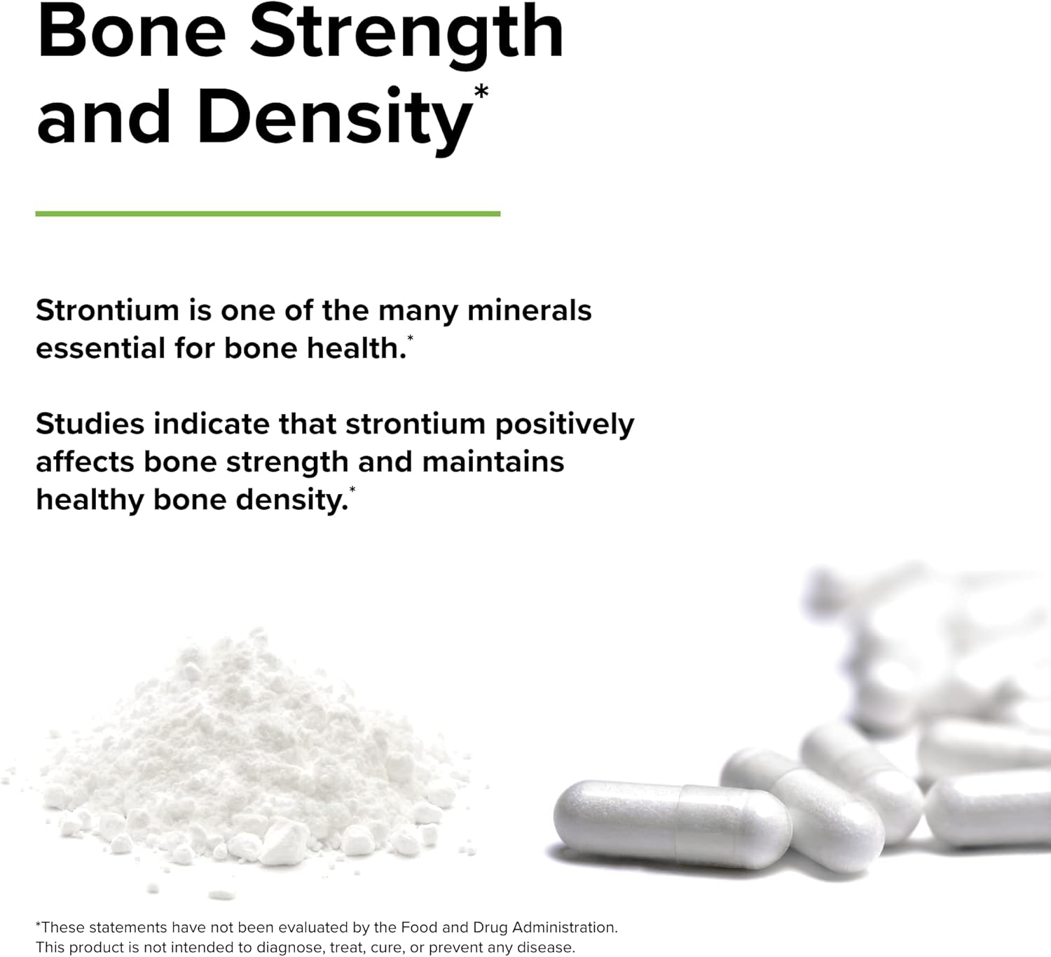 Terry Naturally Strontium Citrate Supplement - Vegan Capsules for Bone Health - 120 Capsules Total - Superior Absorption Formula