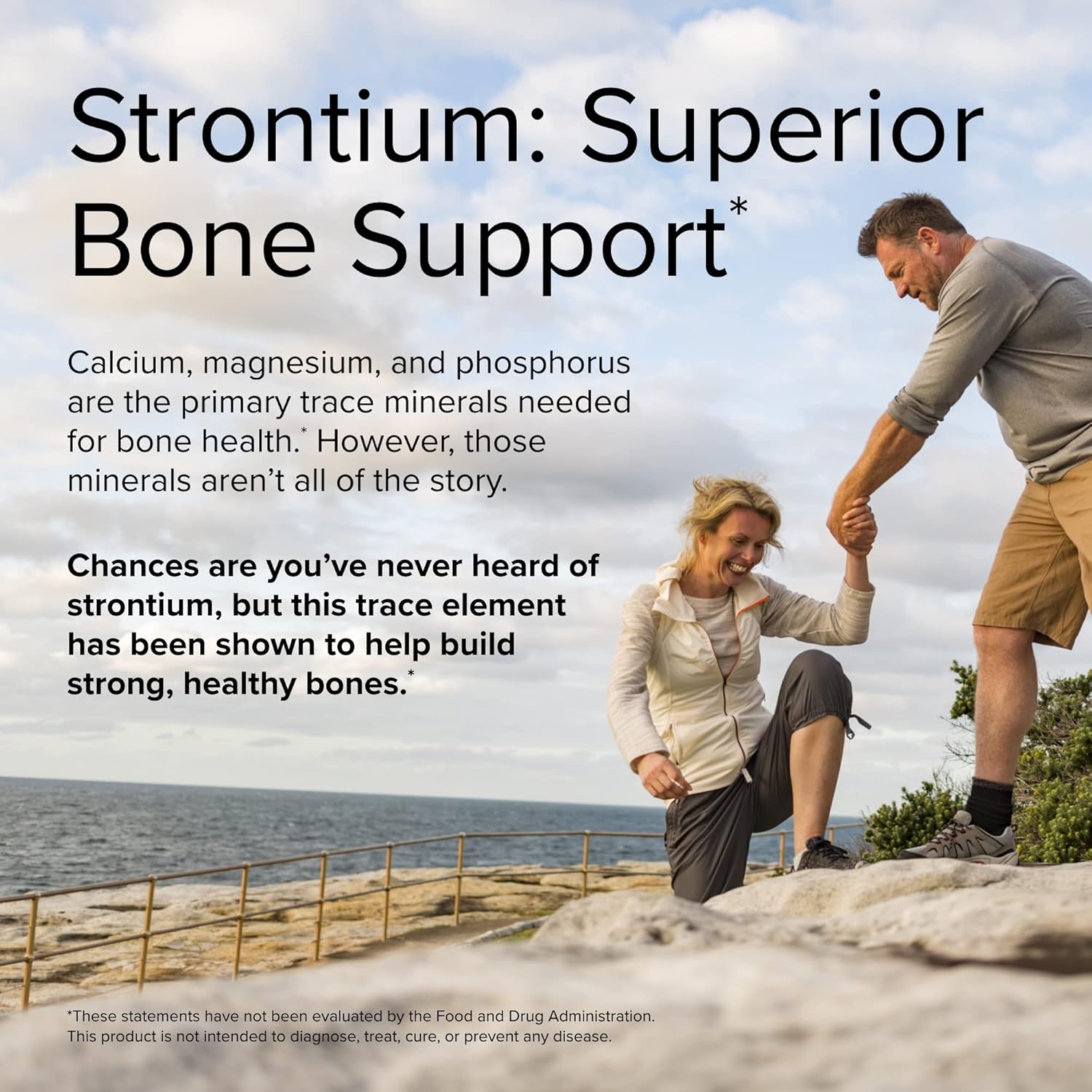 Terry Naturally Strontium Citrate Supplement - Vegan Capsules for Bone Health - 120 Capsules Total - Superior Absorption Formula