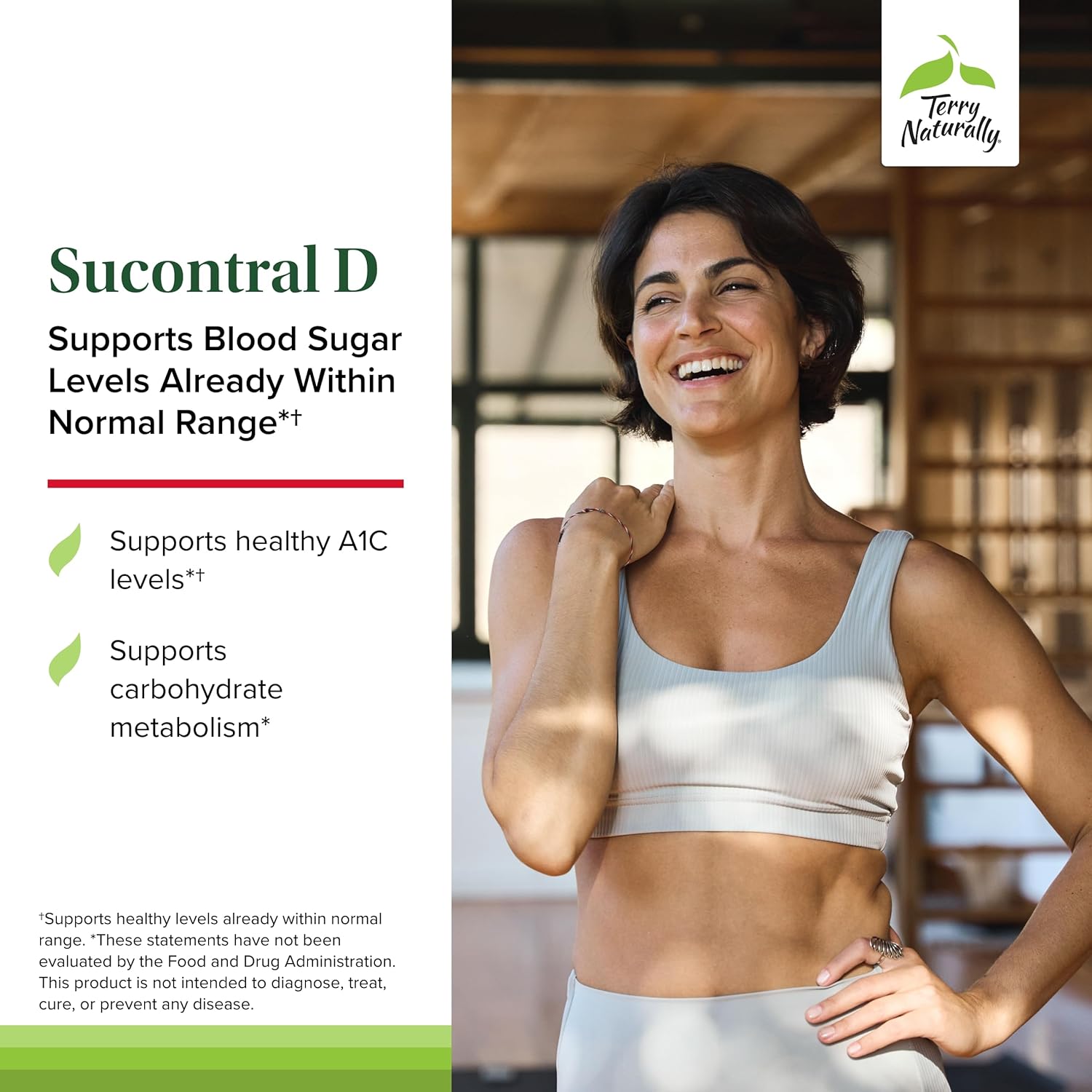 Terry Naturally Sucontral D - 240 Capsules, 100 mg Hintonia Latiflora, Non-GMO & Gluten Free - 240 Servings