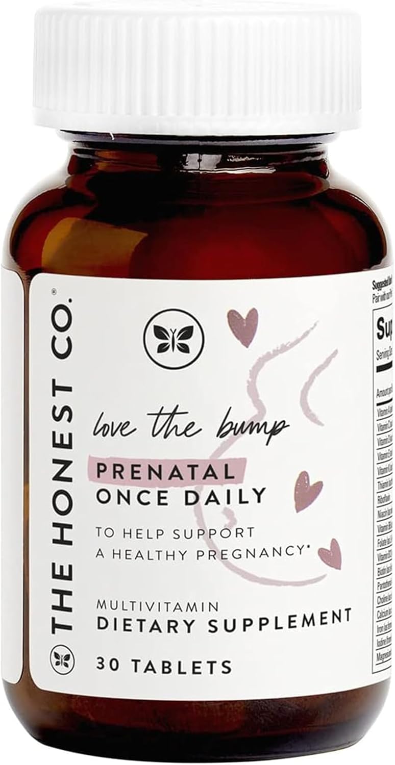 The Honest Company Love the Bump Prenatal Daily Supplement | 30 Tablets, Non-GMO, NSF-Certified
