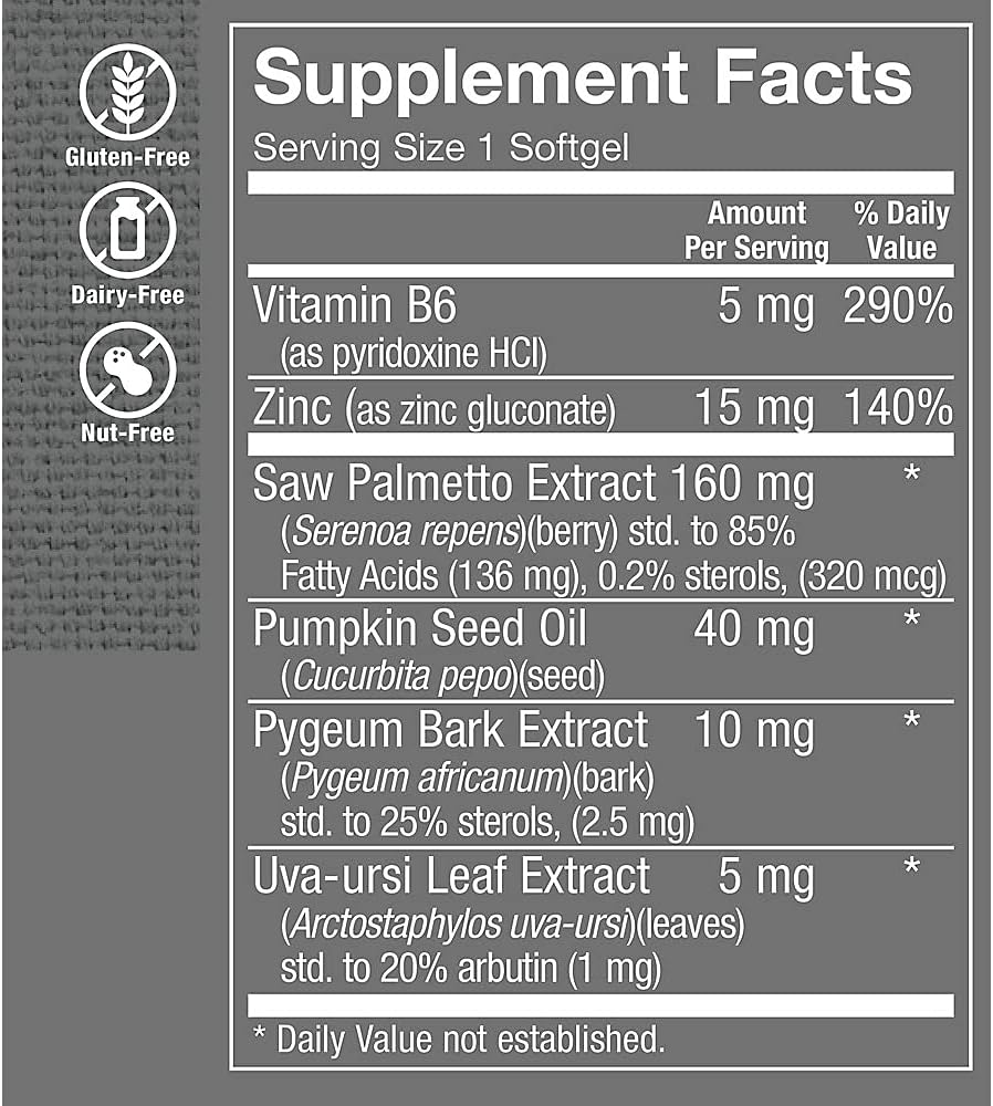 The Vitamin Shoppe Saw Palmetto Complex 160mg Softgels - Prostate Health Supplement (100 Softgels)