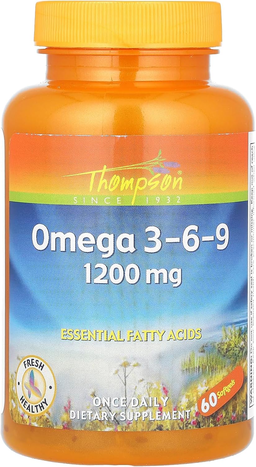 Thompson Omega 3-6-9 Softgel Supplement 1200mg 60 Count Bottle