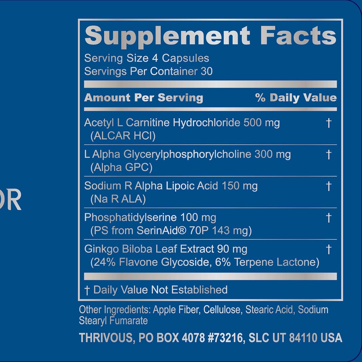 Thrivous Nootropic Stack for Better Aging - Memory, Sleep, & Brain Function - Advanced Supplement with Clarity, Alpha & Serenity - 3 Bottles, 240 Capsules