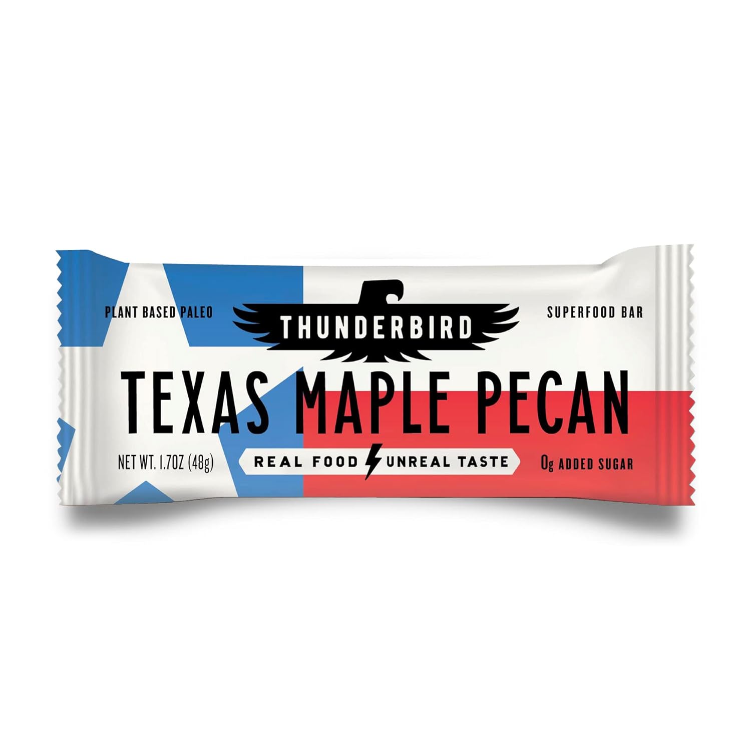 Thunderbird Energetica Texas Maple Pecan Energy Snack Bars - Gluten-Free, Protein-Packed, Vegan Paleo, Non-GMO, No Added Sugar - 12 Count, 1.7 oz. Bars