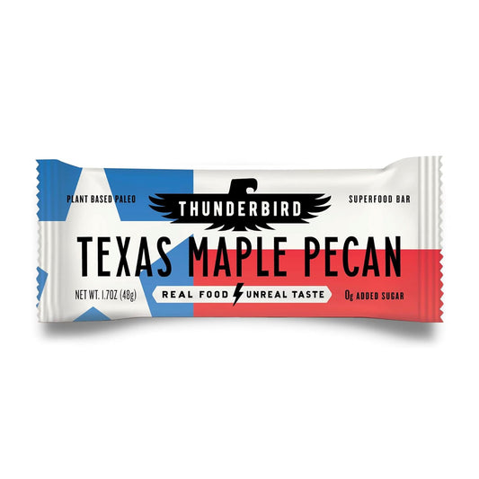 Thunderbird Energetica Texas Maple Pecan Energy Snack Bars - Gluten-Free, Protein-Packed, Vegan Paleo, Non-GMO, No Added Sugar - 12 Count, 1.7 oz. Bars