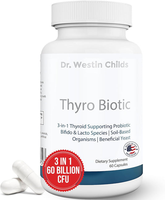 Thyro Biotic Probiotic for Women | Support Thyroid, Digestive Health & Hormones | 60 Billion CFU | 30 Servings