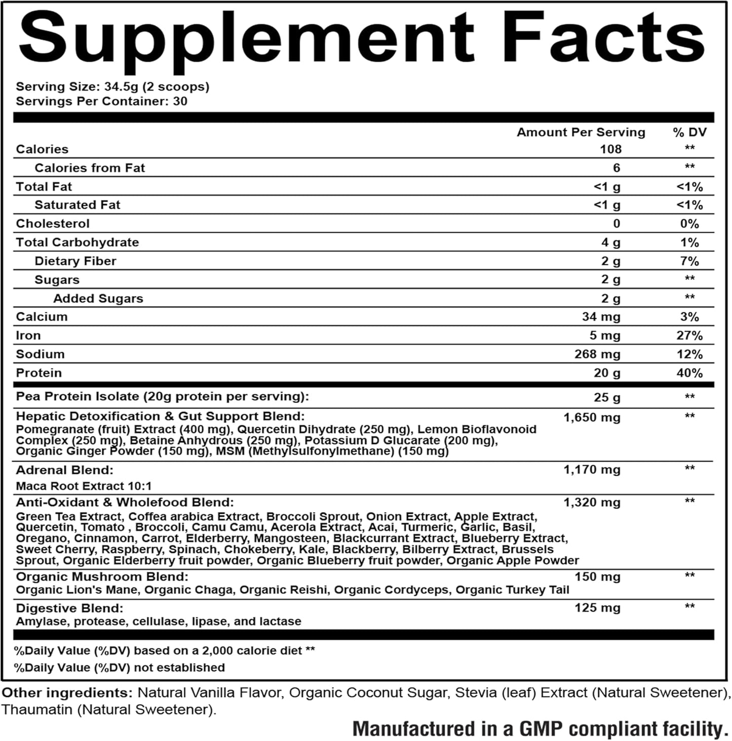 Thyro Fuel+ Vanilla Pea Protein Powder for Women - Supports Thyroid, Digestion, & Muscle - Low Carb, Calorie, Non-GMO - Gluten, Dairy, & Soy Free - 30 Servings