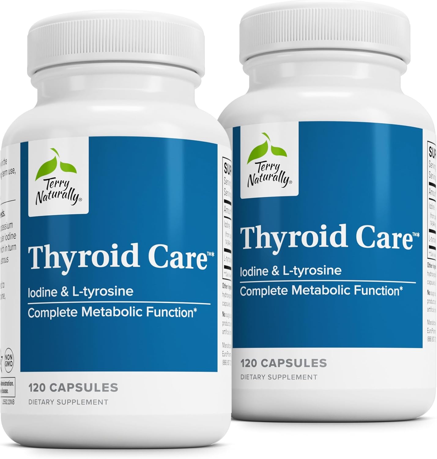 Thyroid Care Supplement with Iodine & L-Tyrosine for Immune Health, Energy Support - 240 Capsules