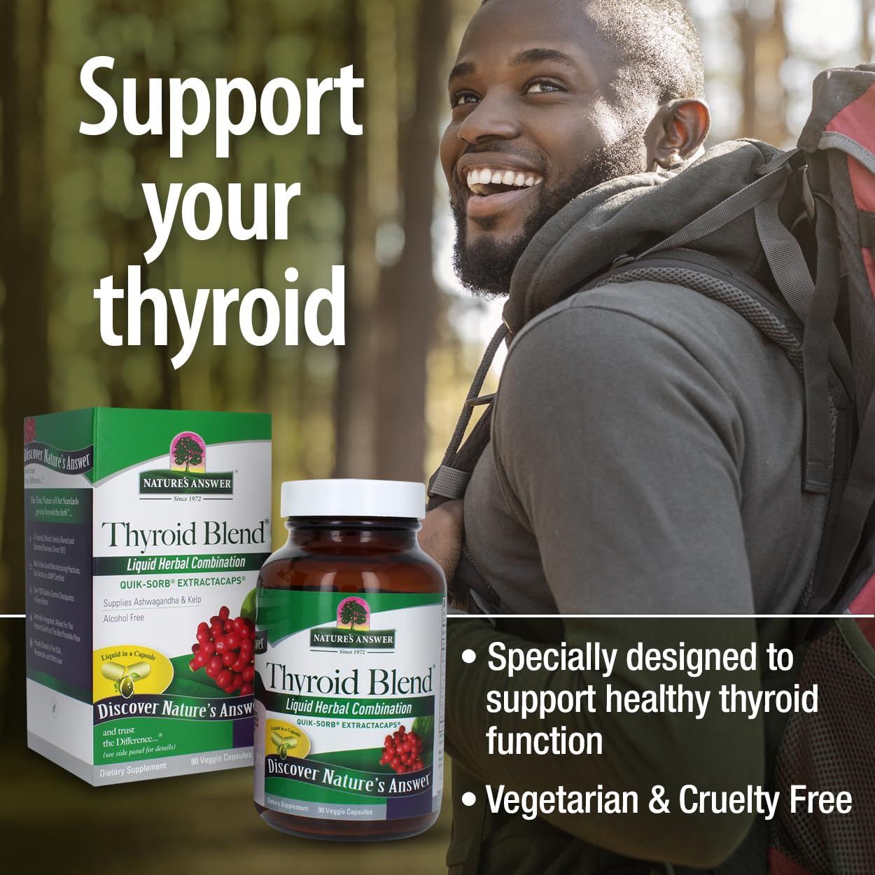 Thyroid Complete Liquid Capsules - Boosts Thyroid Health, Energy, and Metabolism - 90 Count