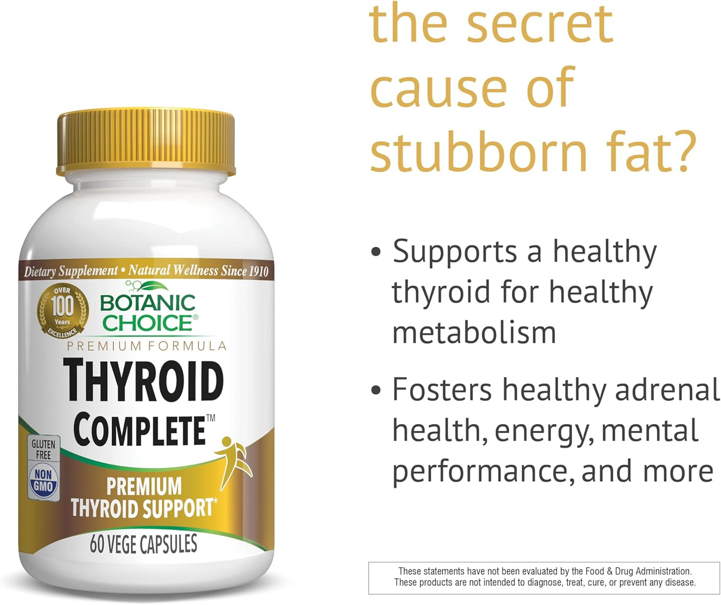 Thyroid Complete Supplement with Ashwagandha, Schisandra Chinensis, Iodine - Promotes Thyroid Health, Energy, Hair, Nails, Heart, Hormones - 60 Capsules