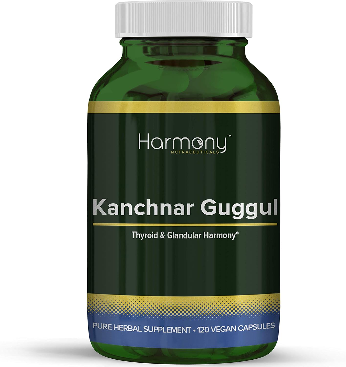 Thyroid & Glandular Harmony with Kanchnar Guggul - 120 Vegan Capsules by Harmony Nutraceuticals