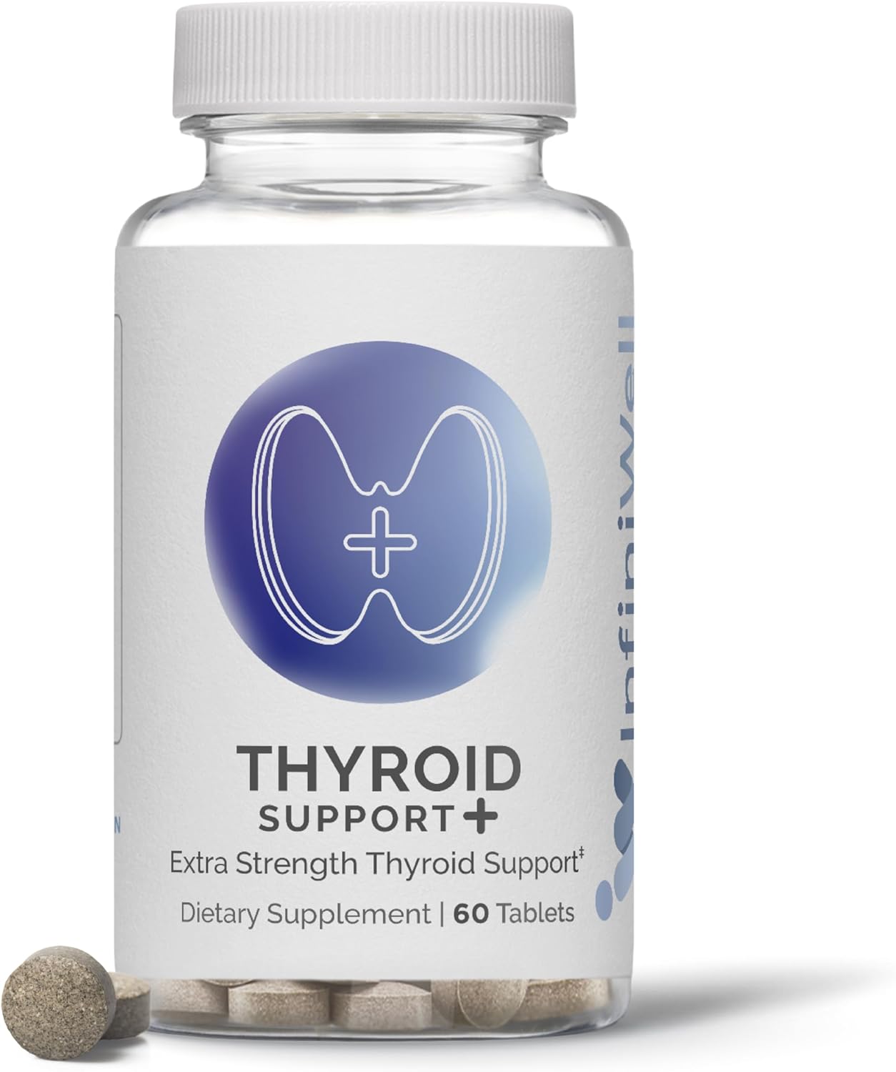 Thyroid Support+ for Men & Women, Hormone & Adrenal Support with Selenium & Iodine - 60 Tablets