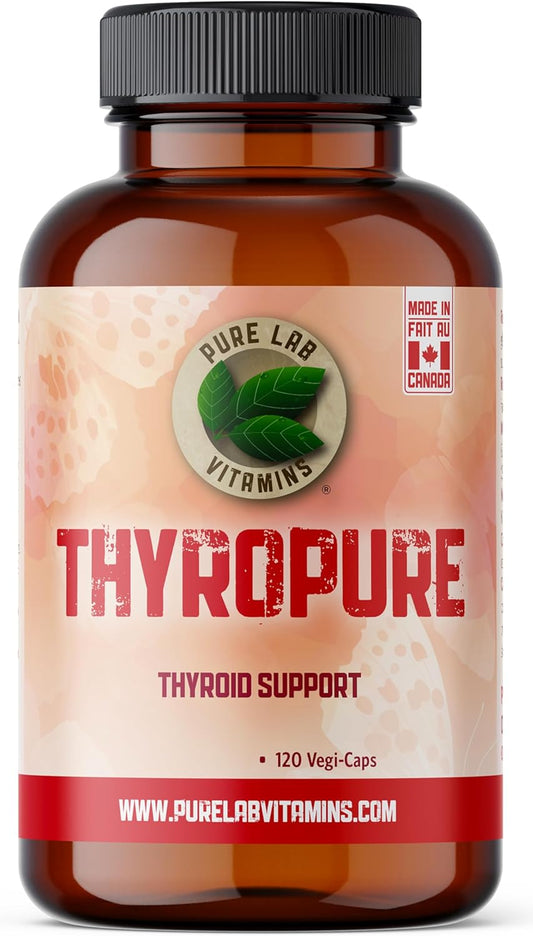 ThyroPure 120 Vegi-Caps - Immune System Support Supplement for Men and Women - Prevent Iodine Deficiency - Pure Lab Vitamins