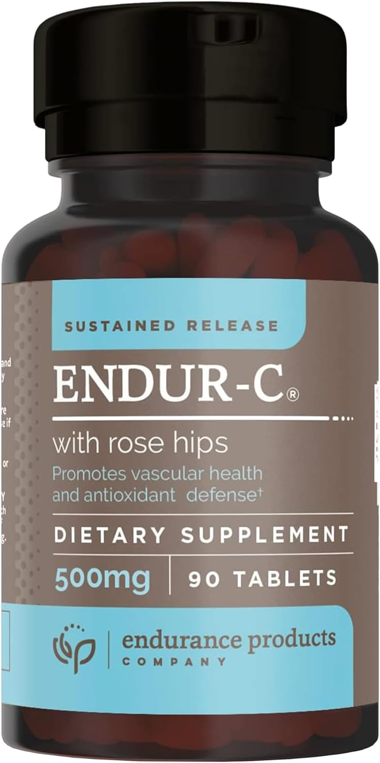 Time Release Vitamin C Supplement Tablets with Rose HIPS for Optimal Absorption - 500mg, 90 Tablets
