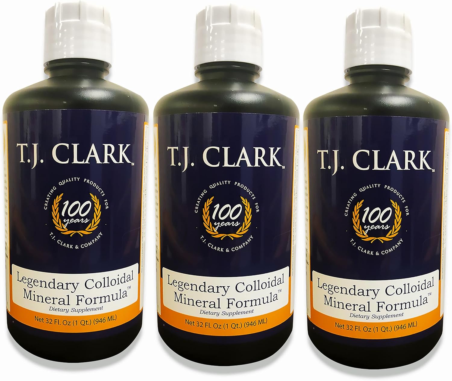 T.J. Clark Legendary Colloidal Mineral Formula 32 fl. oz. - 3 Pack for Enhanced Nutritional Support