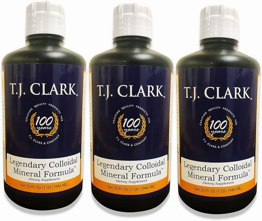 T.J. Clark Legendary Colloidal Mineral Formula 32 fl. oz. - 3 Pack for Enhanced Nutritional Support