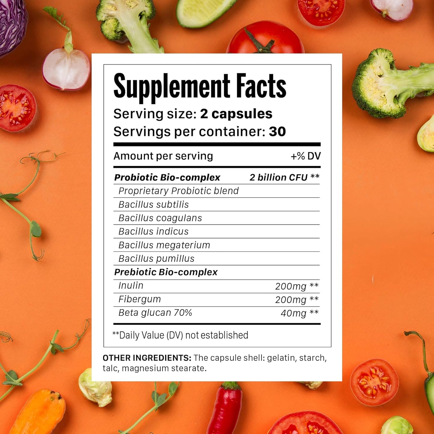 TMA Medispores Gut Health Supplement with 5 Probiotic & Prebiotic Strains - Digestive & Immune Support for Adults & Kids - Non-GMO, Gluten-Free - 60 Pills (2 Billion CFU)