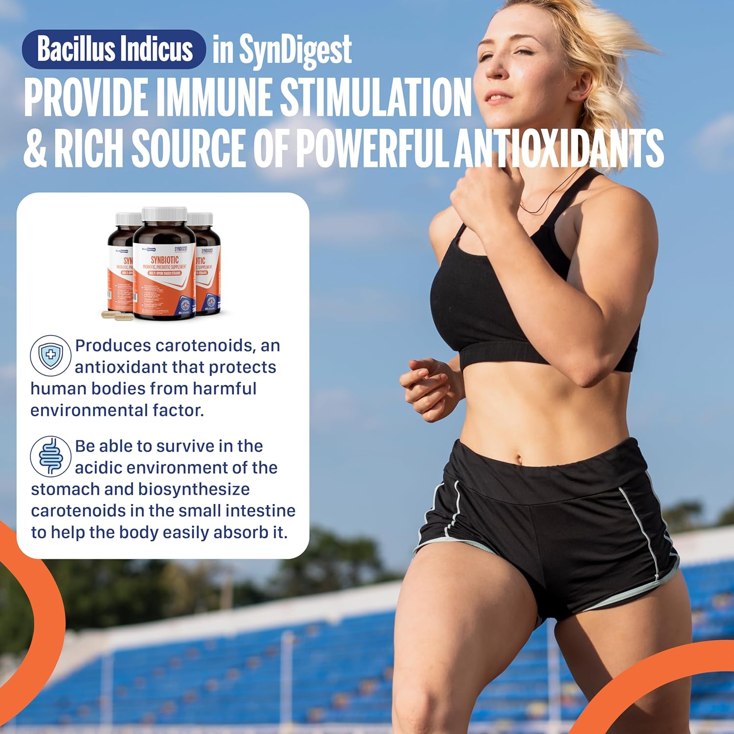 TMA Medispores Gut Health Supplement with 5 Probiotic & Prebiotic Strains - Digestive & Immune Support for Adults & Kids - Non-GMO, Gluten-Free - 60 Pills (2 Billion CFU)