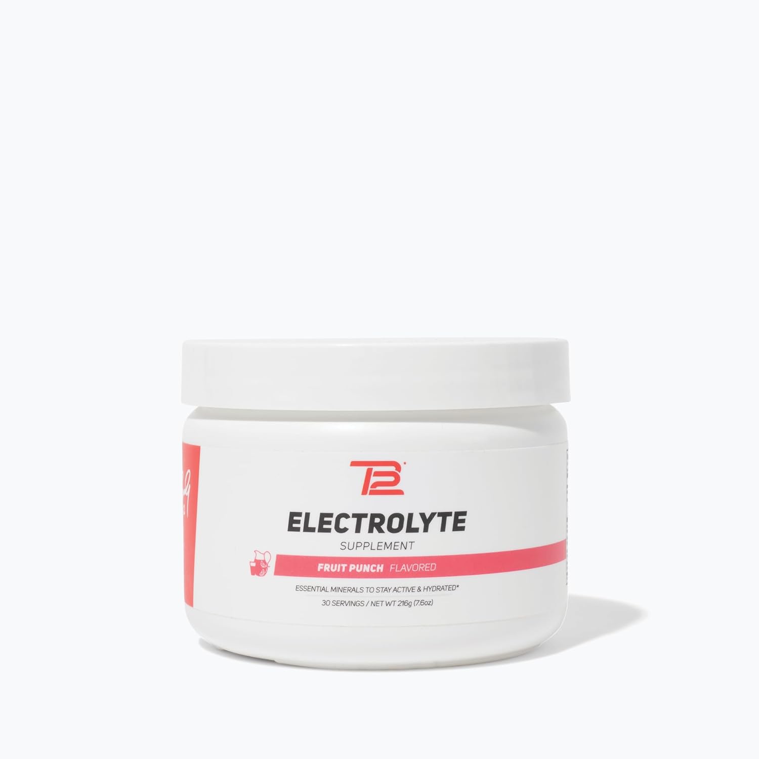 Tom Brady TB12 Fruit Punch Electrolyte Powder Supplement - 30 Servings, Fast Hydration, Low Sugar, Vegan, Non-GMO, Dairy/Gluten/Soy-Free