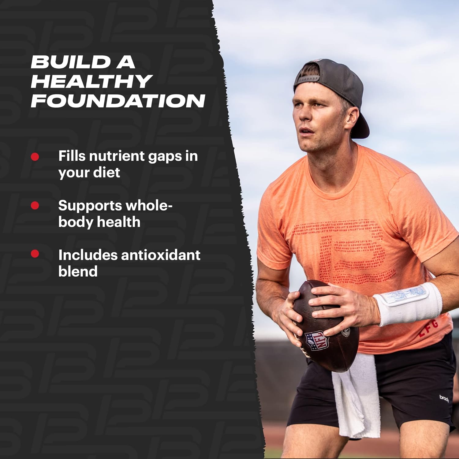 Tom Brady TB12 Multivitamin: NSF Certified Minerals & Antioxidants for Daily Health - 60 Tablets