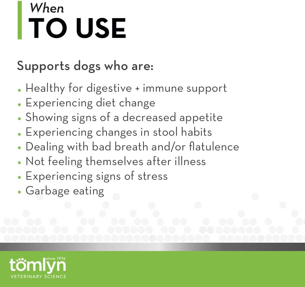 Tomlyn Dog Probiotic Powder, 30 Count - Prebiotic for Digestive Health