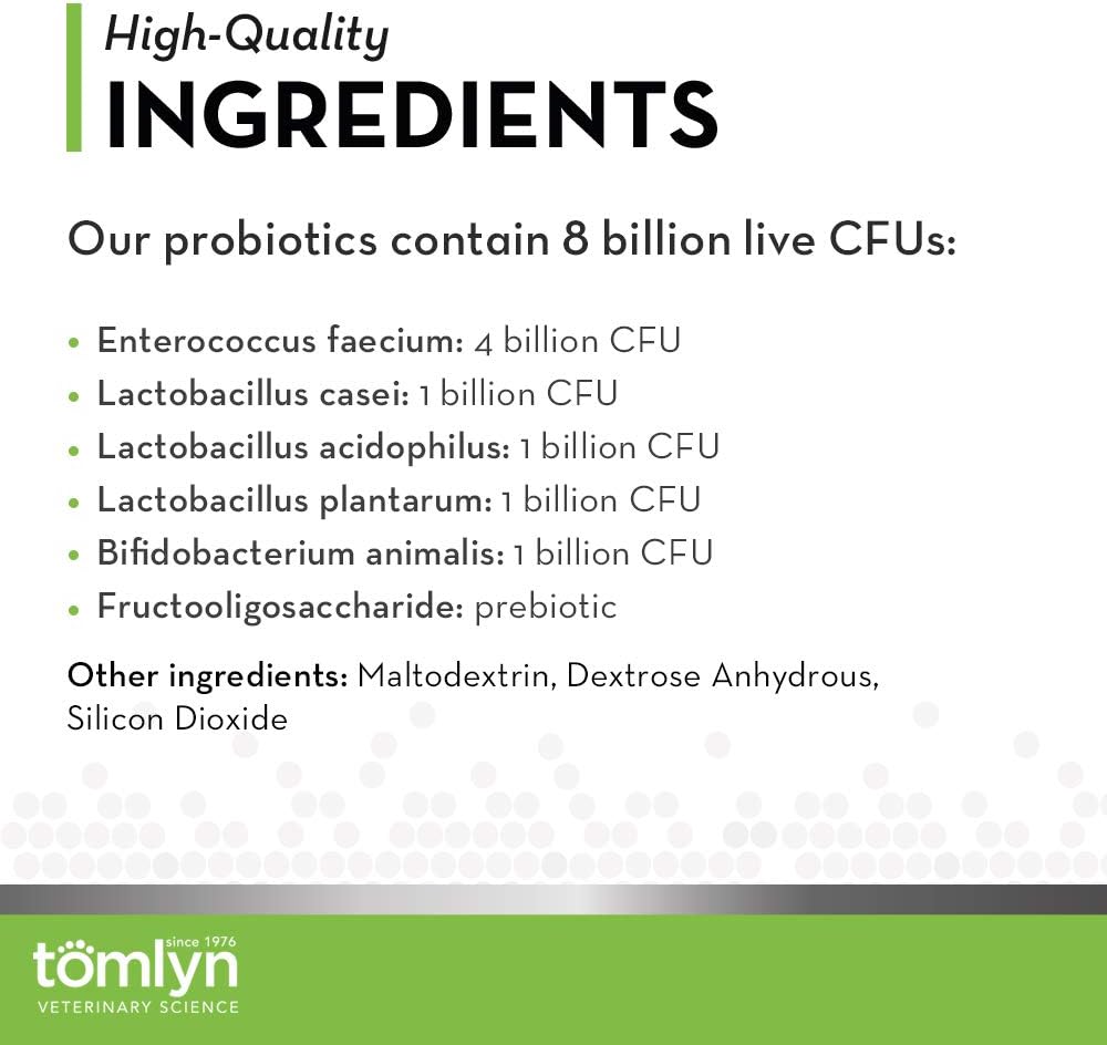 Tomlyn Dog Probiotic Powder, 30 Count - Prebiotic for Digestive Health