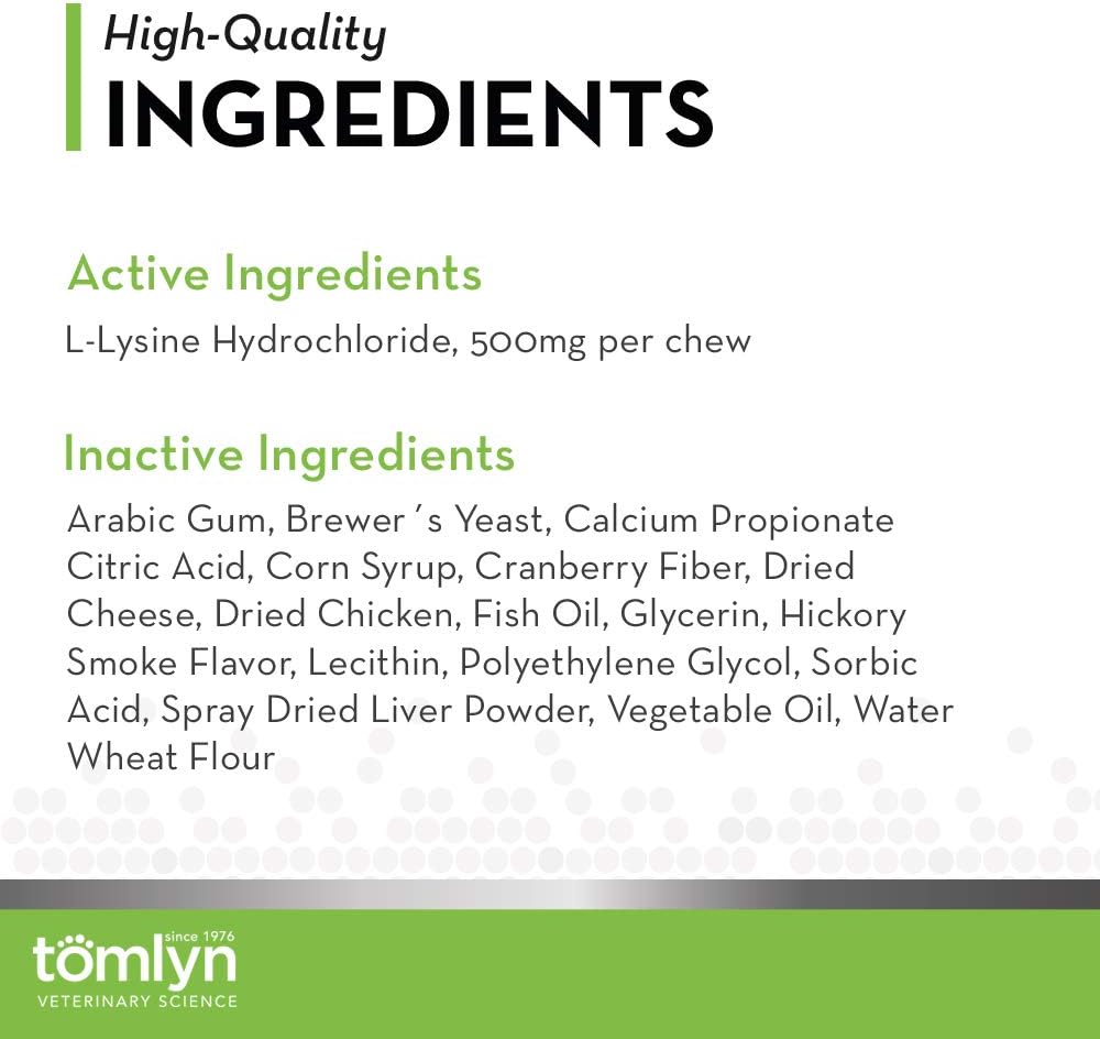 Tomlyn Immune Support L-Lysine Nutritional Supplement 2.65oz - 3 Pack
