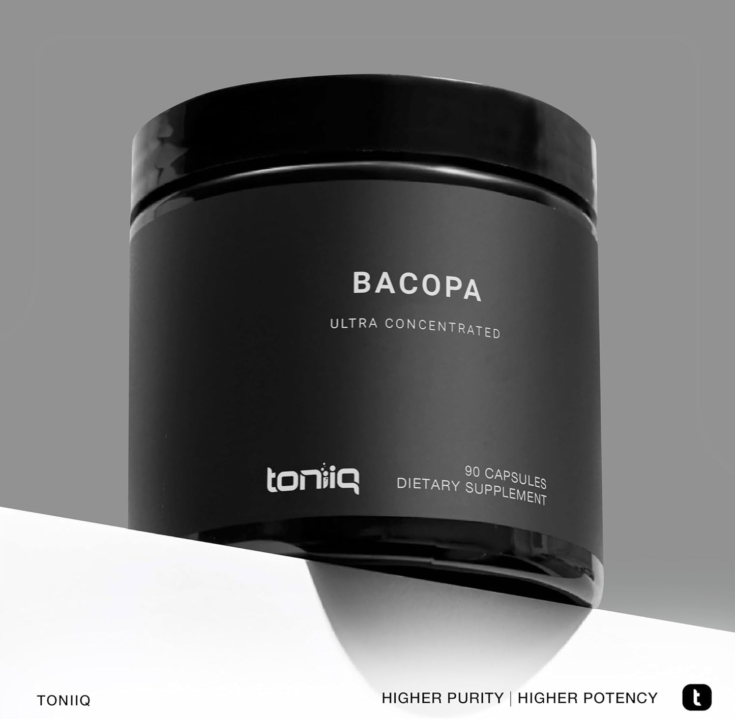 Toniiq Bacopa Extract Capsules - Ultra High Potency 28:1 with 50% Bacosides - Third-Party Tested - 90 Count