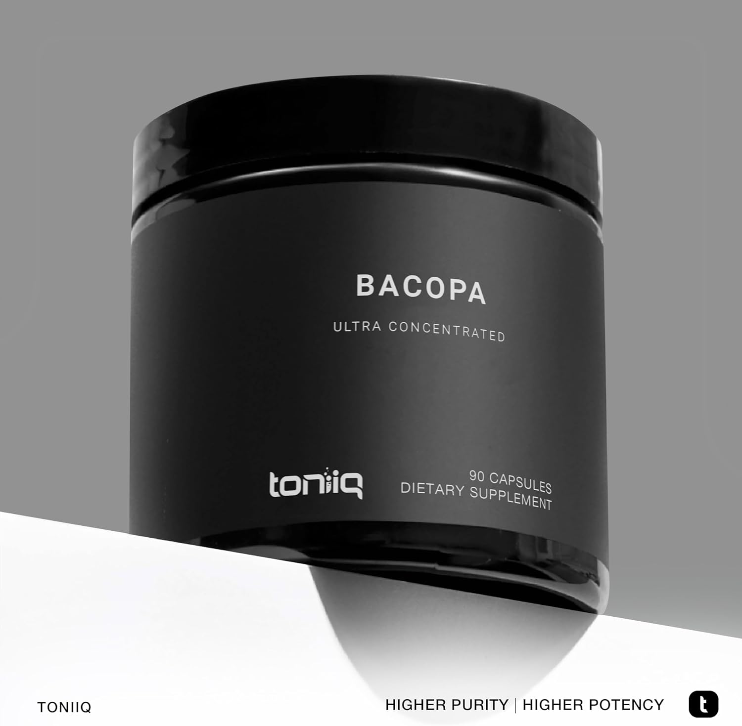 Toniiq Bacopa Extract Capsules - Ultra High Potency 28:1 with 50% Bacosides - Third-Party Tested - 90 Count