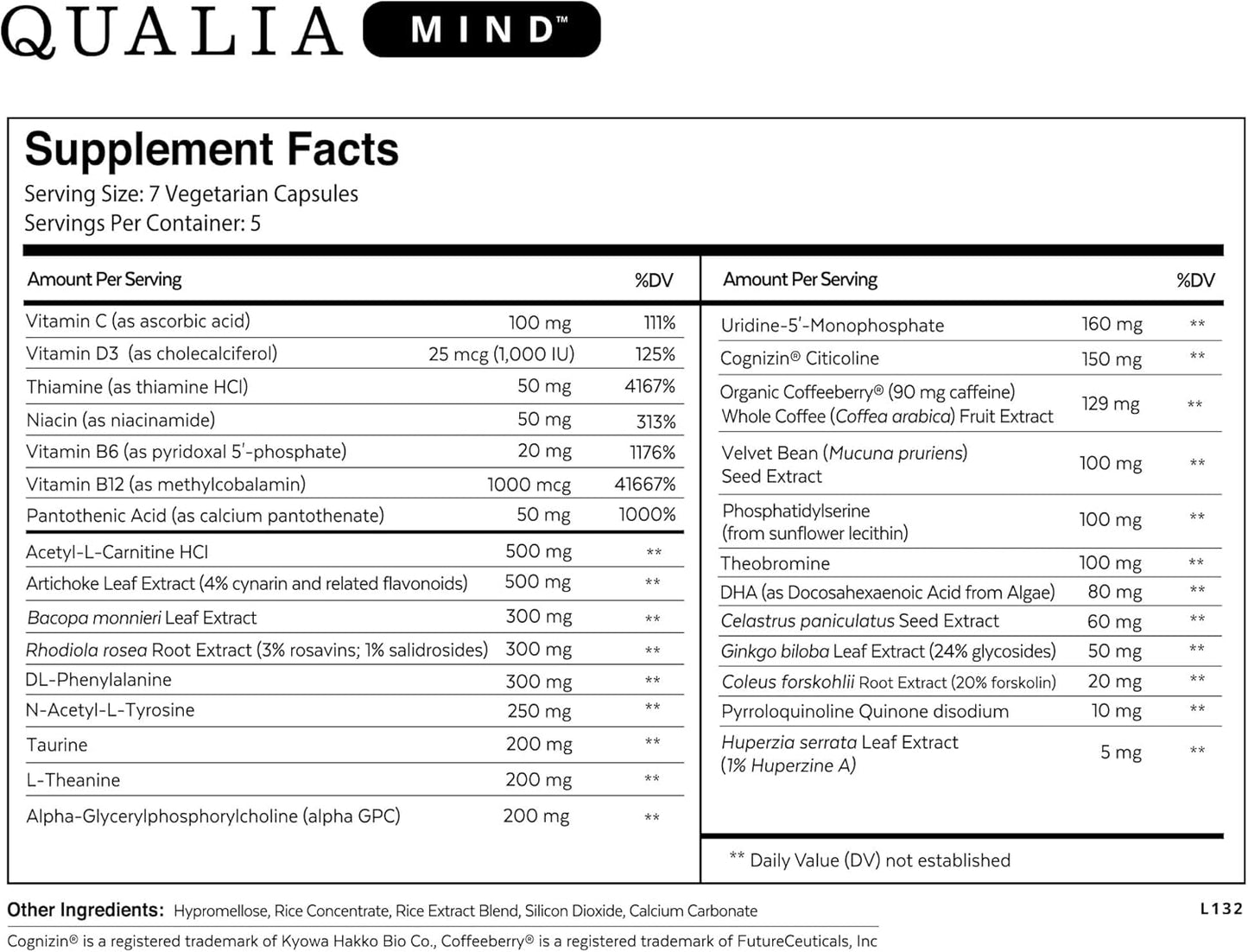 Top Memory and Focus Nootropic Supplement with Ginkgo Biloba - 35 ct. 2-Pack for Mental Energy and Concentration