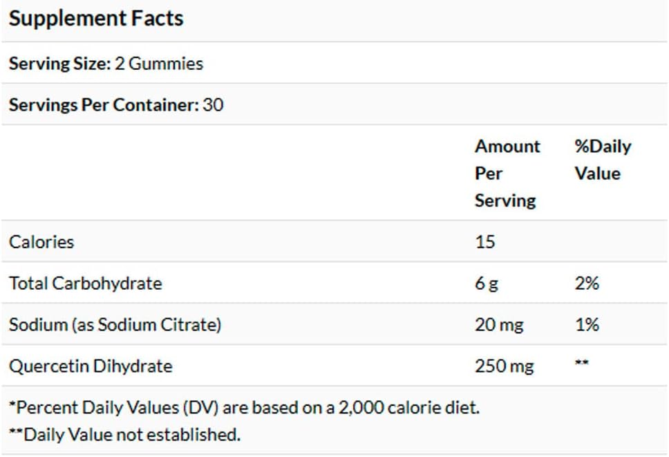 Trace Minerals Quercetin Gummies - Antioxidant & Essential Nutrient Supplement for Immune & Cardiovascular Health - Mango Flavor - 60 Count